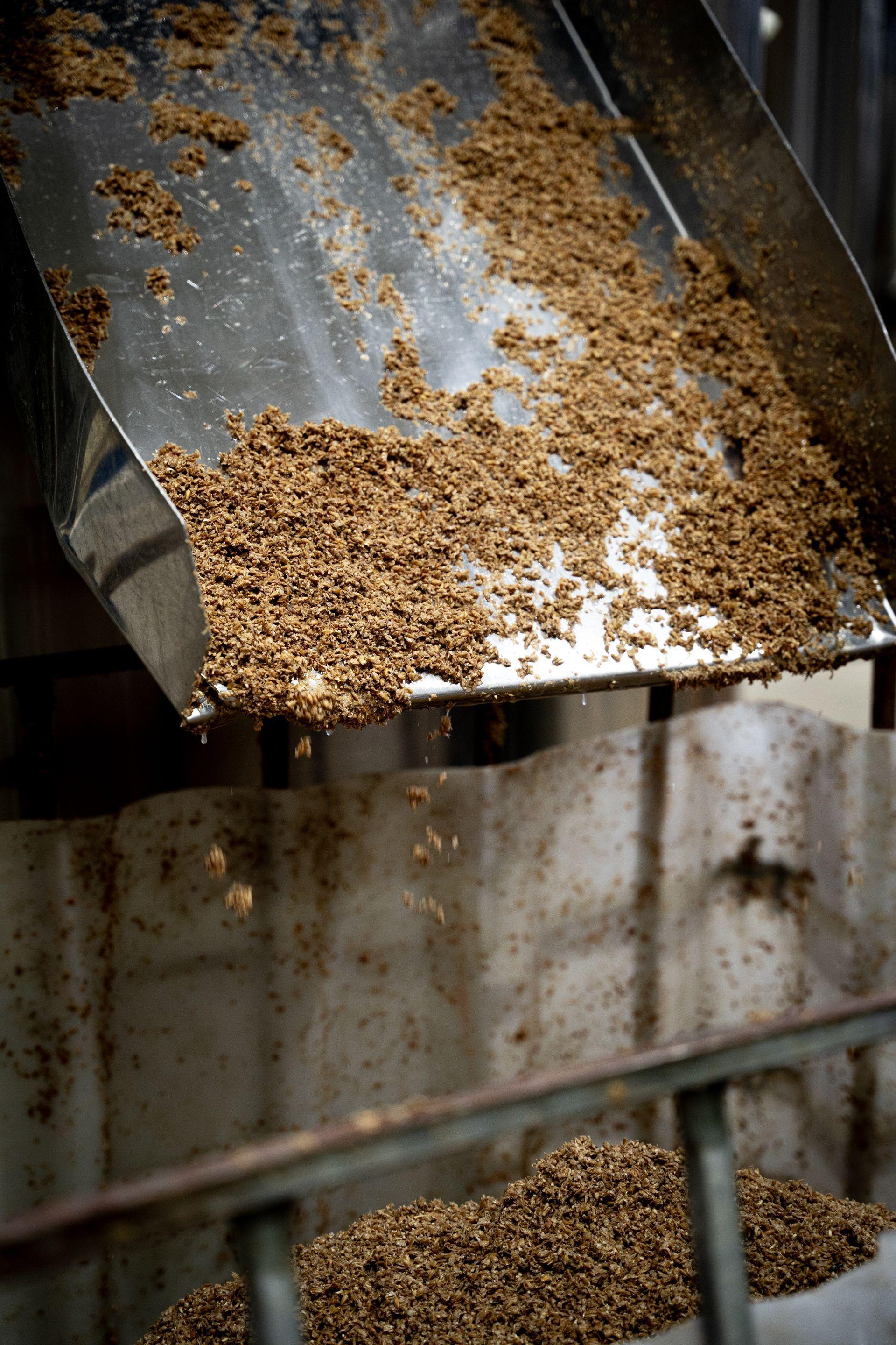 Beer factory production closeup